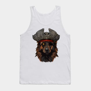 Funny Pirate Belgian Tervuren Dog Tank Top